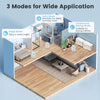74 Pints dehumidifier in white with smart touch control, large tank, and three modes for efficient home humidity.