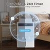 74 pints dehumidifier with smart touch control, 24-hour timer, and quiet operation for home use in white.