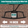 74-inch driveway drag leveling rake in black, designed for UTVs and ATVs, holds 80 lbs for efficient landscaping.