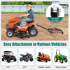 74-inch driveway drag tow behind landscape leveling rake, reinforced metal, attaches to UTVs and ATVs for easy use.
