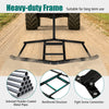 Heavy-duty 74-inch driveway drag rake with reinforced bars, made from powder-coated metal, suitable for landscaping use.