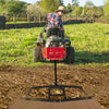 74-inch wide driveway drag tow behind landscape leveling rake with reinforced bars, ideal for gardens and farms.