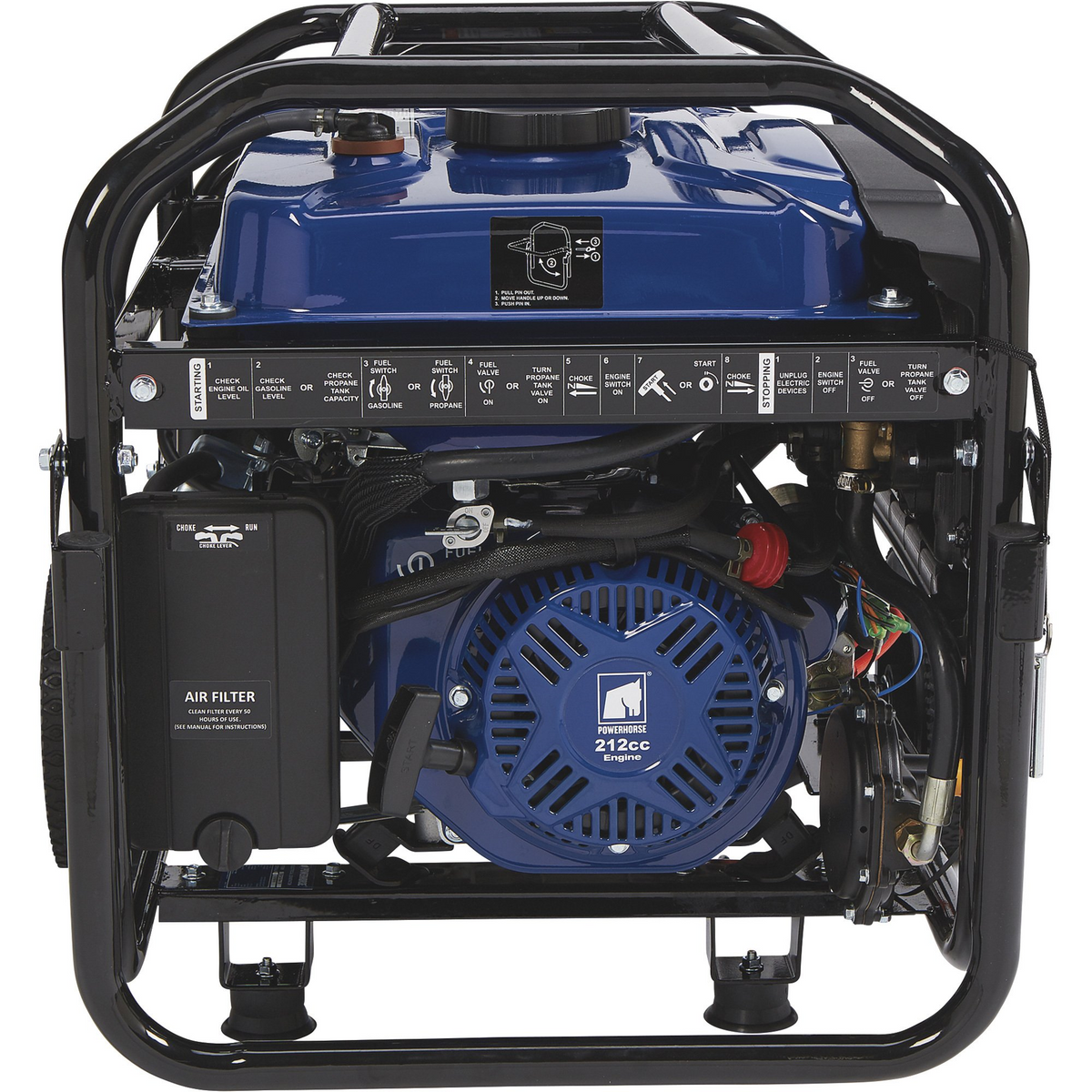 Powerhorse 750134 Dual Fuel Generator Low THD 3240W/4000W Electric Sta