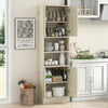 75 Inch Kitchen Pantry Cabinet Tall Cupboard with Doors and Shelves-Beige - Gallery View 1 of 10