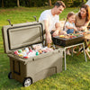 75 Quart Portable Hard Cooler with 6-Day Ice Retention and Wheels-Khaki - Gallery View 1 of 10
