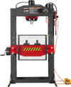 75 Ton H-Frame Air/Hydraulic Shop Press with Hand Winch,  Fully Welded Steel Frame,  Safety Guard,  Foot Pedal Control,  HSP75