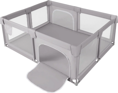 Costway Large Baby Playpen Breathable Mesh Zipper Doors 75
