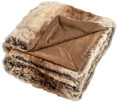 Costway Soft Plush Faux Raccoon Fur Blanket Throw for Sofa 64820602 New
