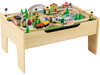 78 Pieces Wooden Train Set Activity Railway Playset for Kids Aged 18M+