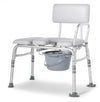 Graham-Field Padded Knock-Down Commode Transfer Bench 300 lb Capacity 7956KD-1 New