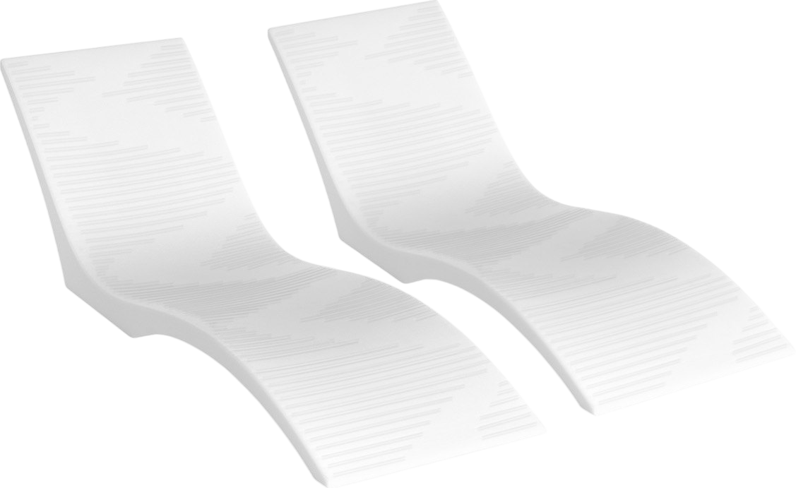 Vevor Lounge Chairs 2 PCS In-Pool Chaise Ergonomic Design 440.9 Lbs Capacity New