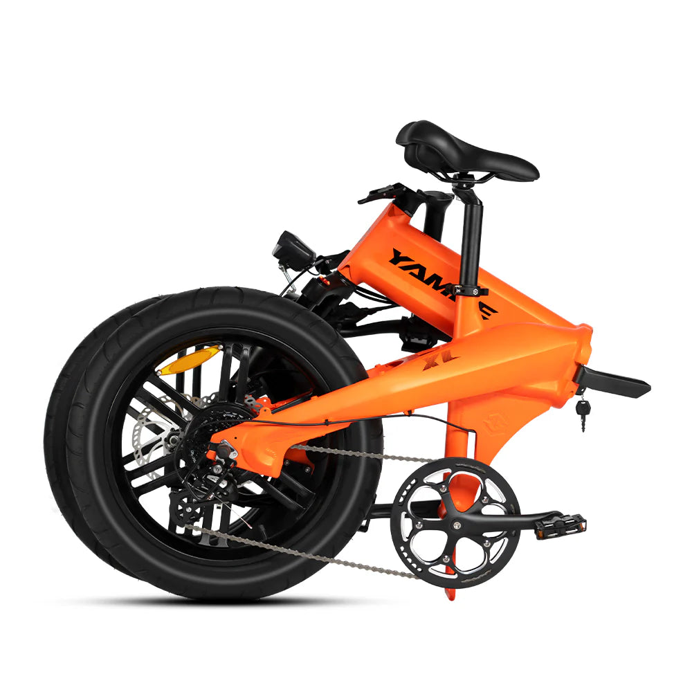 Yamee XL Plus Electric Bike Foldable 60-80 Mile Range 28 MPH 750W New Amber Orange Yamee XL Plus Electric Bike Foldable 60-80 Mile Range 28 MPH 750W New Amber Orange