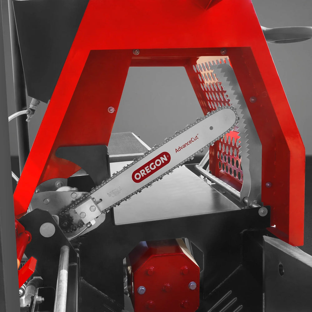 Firewood Log Splitter Processor with Conveyor,  20ton Splitting Force 24" x 15" Log Capacity,  18" Chainsaw,  HLS20