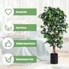 6 feet artificial ficus silk tree with 1008 leaves, realistic texture, and maintenance-free design for home or office.