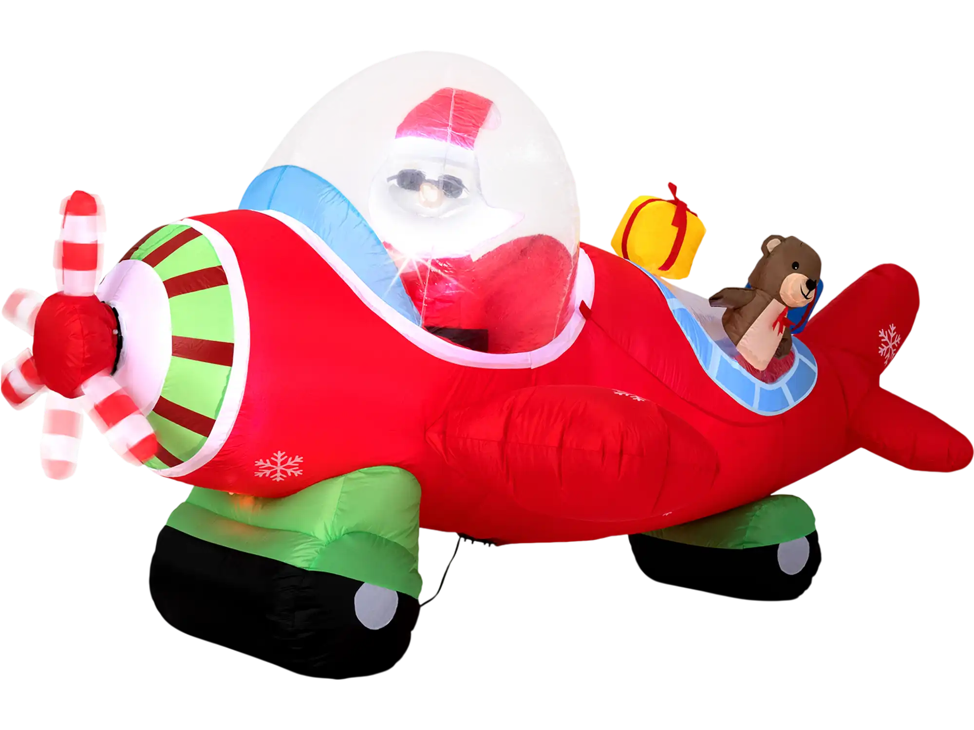 Costway 7.2' Christmas Inflatable Airplane w/ Gift Boxes & LED Lights 89634314 New
