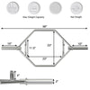 56-inch Olympic hexagon deadlift trap bar with chrome finish, dual knurled grips, and 800 lbs weight capacity for.