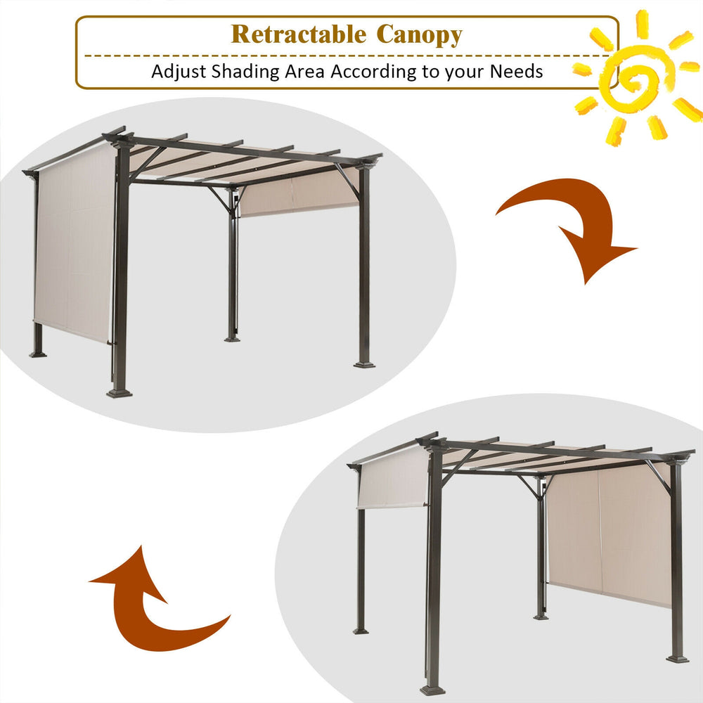 16' x 4' 2 Pieces Universal Replacement Canopy for Pergola Structure Sun Awning - Gallery View 7 of 9