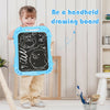 Height adjustable kids art easel in blue with detachable drawing board, ideal for creative fun and safe use.