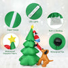 Inflatable 6.5 feet Christmas tree with Santa, LED lights, waterproof fabric, and built-in sandbag for outdoor.