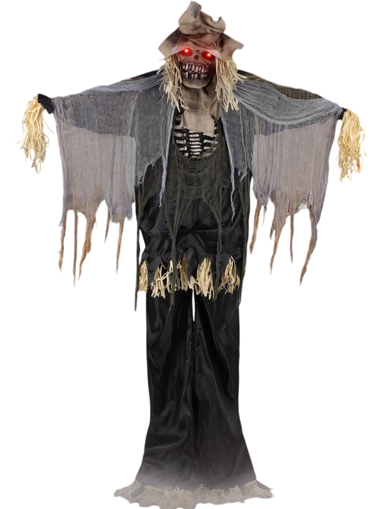 Costway 7.3' Halloween Animated Scarecrow Decoration 86086085 New