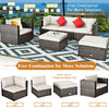 Costway Patio Rattan Furniture Set with Sectional Cushion 6 Piece New
