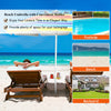 7.2ft portable beach umbrella with sand anchor, tilt mechanism, and multi-purpose holder for poolside relaxation.