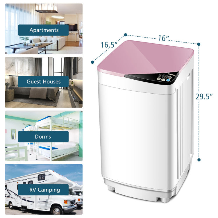 Costway Fully-Automatic Washing Machine with Built-in Barrel Light New