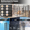 Heavy-duty 8-panel pet playpen with door, rust-resistant coating, ideal for dogs and small animals, suitable for.