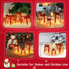 Three illuminated Christmas gift boxes with red bows, featuring 60 LED lights for festive indoor and outdoor decoration.