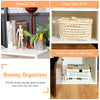 White nightstand set featuring spacious top, open shelf, and cabinet with door for versatile bedside storage.