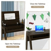 Dressing table with flip mirror and storage drawer, showcasing dual functionality for dressing and working.