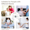 3-in-1 bedside commode with adjustable height, removable backrest, and sturdy iron frame for versatile use.