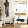 Folding 3-step ladder with handgrip, featuring anti-slip platform and wide pedals for safe use in home or office.