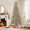 7.5 Feet Artificial Christmas Tree with Branch Tips and Colorful LED Lights - Gallery View 1 of 11