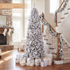 7.5 FT Pre-lit Snow-Flocked Christmas Tree with RGB Lights - Gallery View 1 of 11