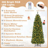 7.5 FT Smart Pencil Christmas Tree with 380 RGB LED lights, featuring multiple lighting effects and a convenient remote control.