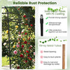 7.5 FT tall black metal garden arch trellis with PE-coated tubes, providing stable support for climbing plants outdoors.