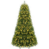 7.5 feet artificial fir Christmas tree with 700 LED lights, showcasing a full height view for festive holiday decorating.