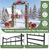 7.5 feet heavy-duty metal garden arbor with curved roof, powder-coated for durability, ideal for outdoor events and.