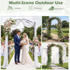 7.5 Feet garden arbor with decorative flowers, perfect for outdoor celebrations and enhancing garden entrances.