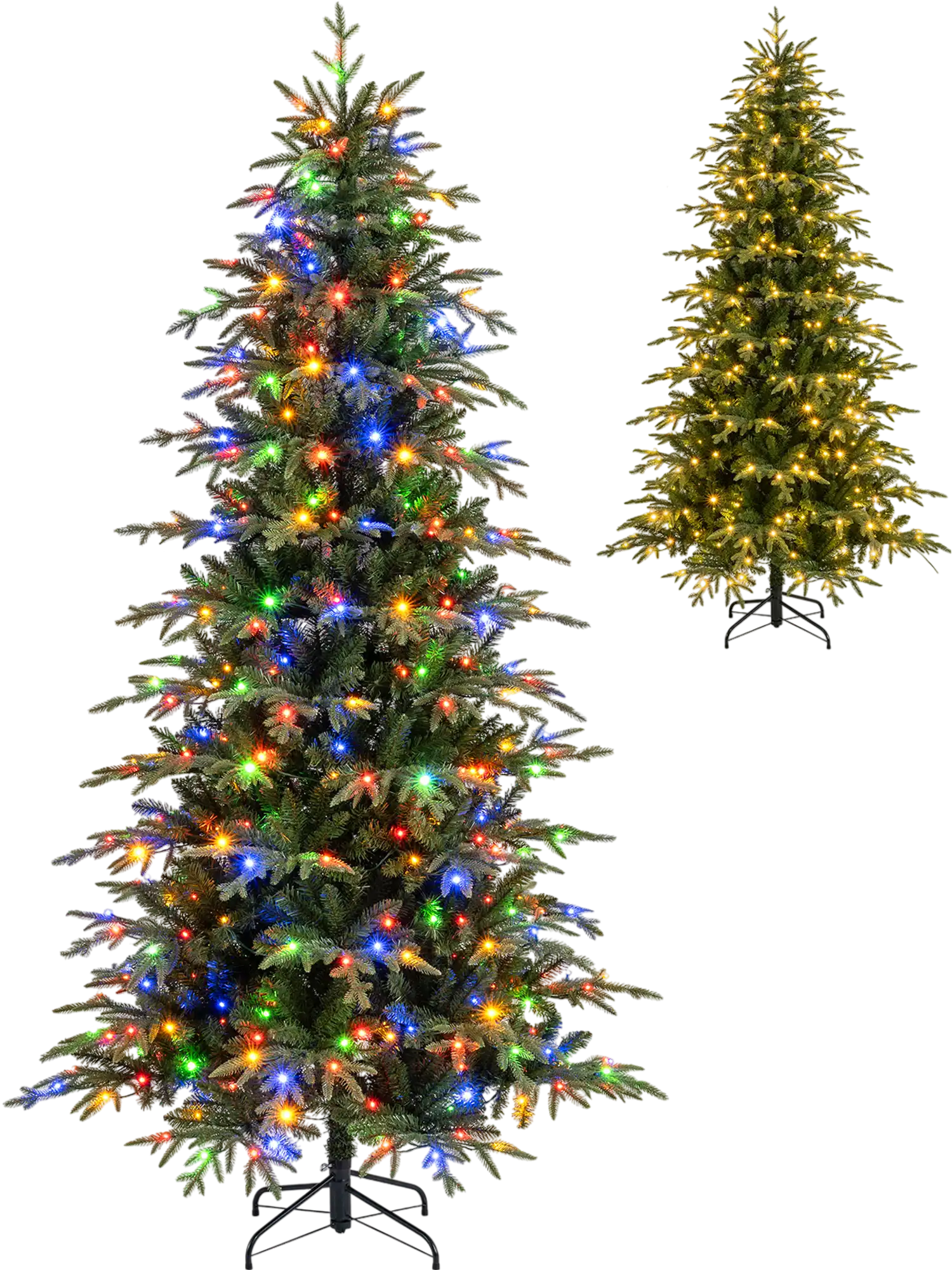 Costway Pre-Lit Artificial Christmas Tree Hinged LED Xmas Tree 66298293 New