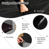 Close-up of soft, thick cushion with removable zipper cover for the 8-piece patio rattan furniture set in black.