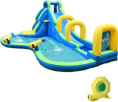 Costway Inflatable Water Bounce Park w/ 735W Blower 41908276 New