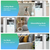 Portable 8000BTU air conditioner in cooling mode, adjustable temperature 60.8℉ to 89.6℉, ideal for small spaces.