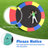 Multicolor 14 feet trampoline safety pad with waterproof surface and elastic straps for secure, edge-to-edge protection.