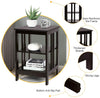 Dark brown nightstand highlighting thickened boards and strong legs, perfect for stylish storage in any room.