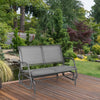Swing Glider Chair 48 Inch Loveseat Rocker Lounge Backyard-Gray - Gallery View 1 of 10