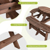 Costway Picnic Table and Bench Set 8 Seat Wood New