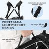 Golf stand cart bag in black with adjustable straps and ergonomic handle, designed for comfort and secure storage.