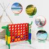 Giant 4-to-score game set in green, made of durable PP and PE, perfect for indoor and outdoor fun for all ages.